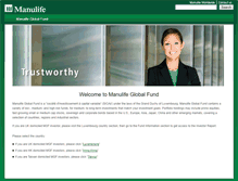 Tablet Screenshot of manulifeglobalfund.com